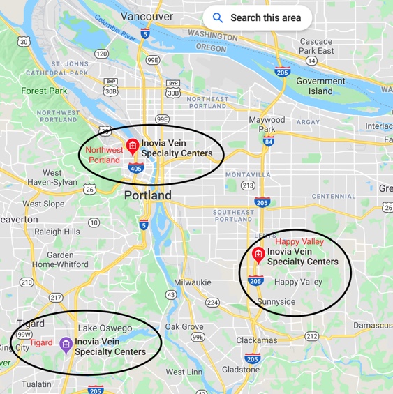 Inovia Vein Portland locations