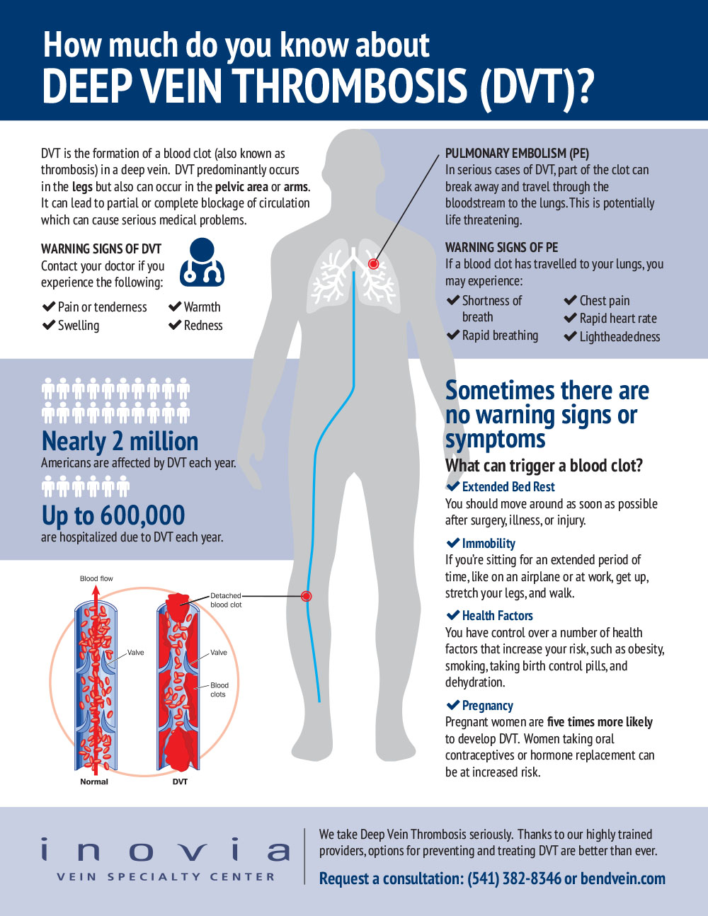 dvt deep vein thrombosis infographic