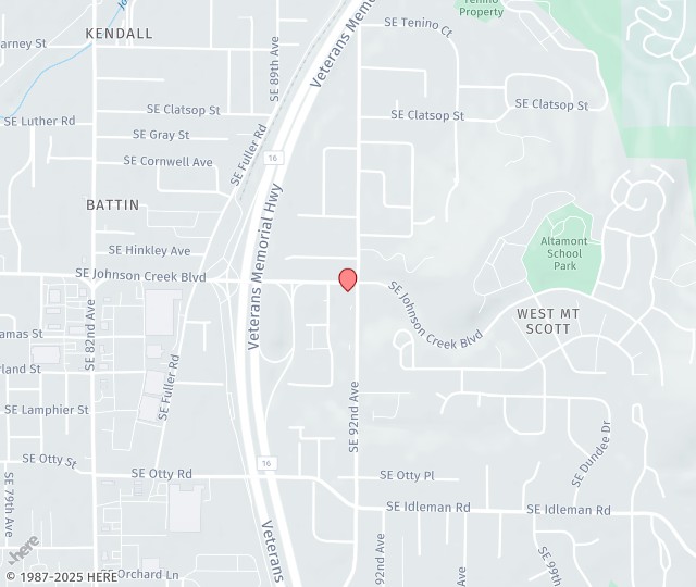 Location Map: 9200 SE 91st Avenue Happy Valley, OR 97086